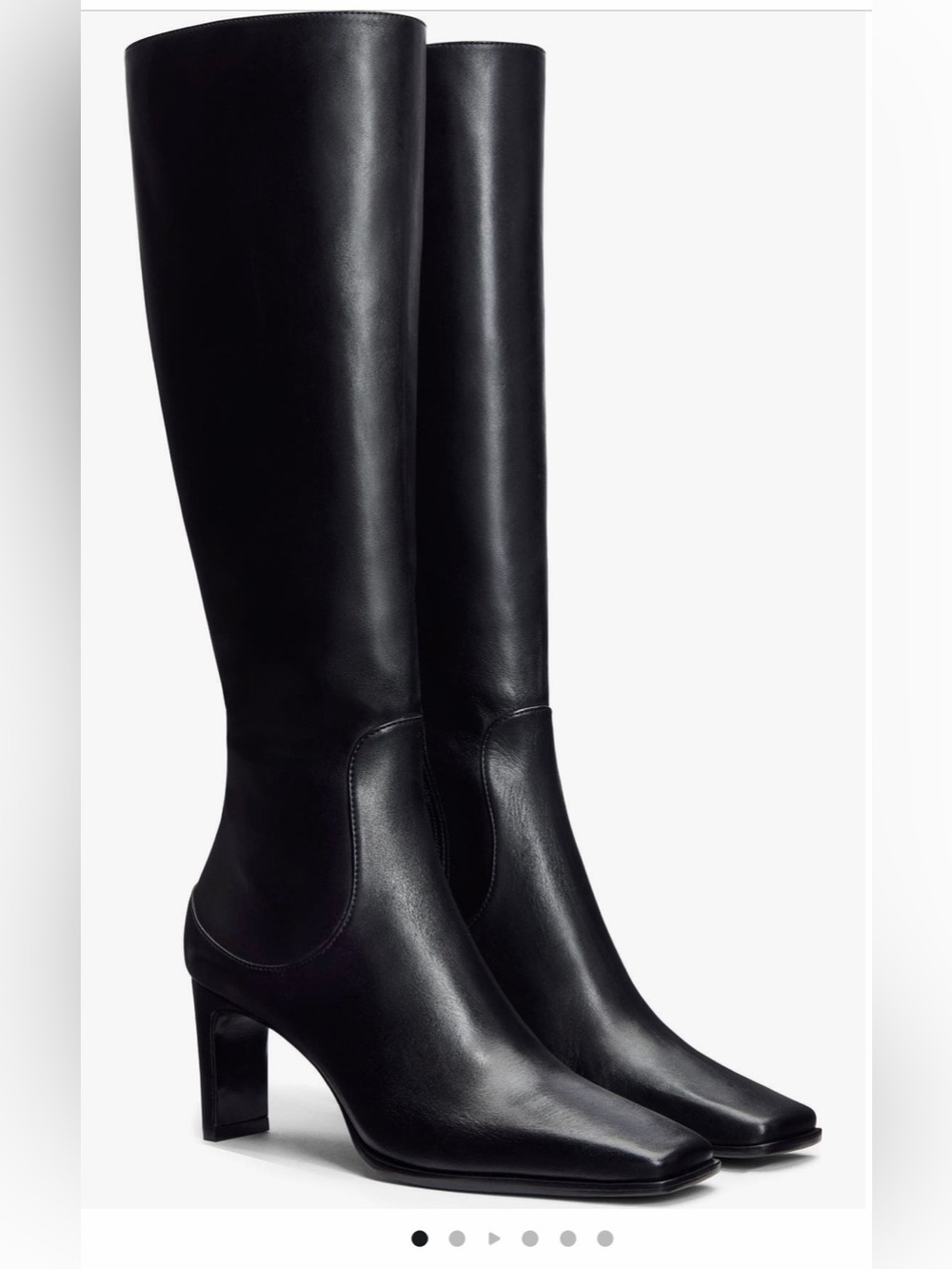Reformation Claudette knee high boots black leather sz 6 womens new